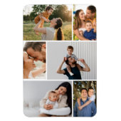 Modern Simple Custom 6 Photo Collage Magnet (Vertikal)