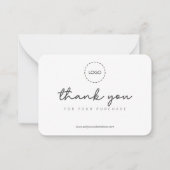 Modern Simple Custom Business Logo Coupon Promo Mitteilungskarte (Vorderseite)