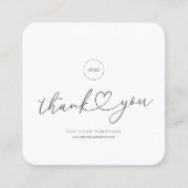 Modern Simple Custom Business Logo Coupon Promo Quadratische Visitenkarte (Vorderseite)