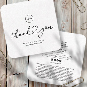 Modern Simple Custom Business Logo Coupon Promo Quadratische Visitenkarte