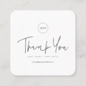 Modern Simple Custom Business Logo Coupon Promo Quadratische Visitenkarte (Vorderseite)