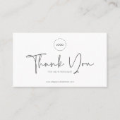 Modern Simple Custom Business Logo Coupon Promo Telefonnummerkarte (Vorderseite)