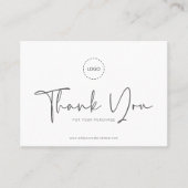 Modern Simple Custom Business Logo Coupon Promo Telefonnummerkarte (Vorderseite)