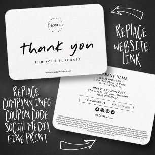 Modern Simple Custom Business Logo Promotion Coupo Telefonnummerkarte