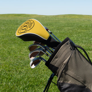 Modern Simple Custom Business Logo Yellow Branded  Golf Headcover