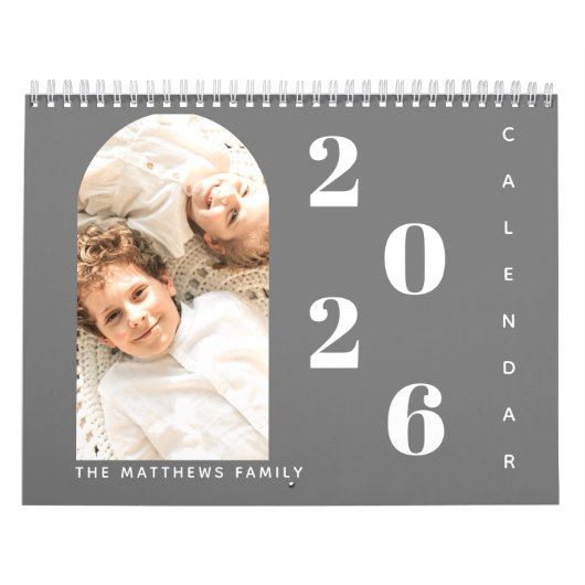 Modern Simple Custom Family Foto 2024 Planer Kalender (Titelbild)