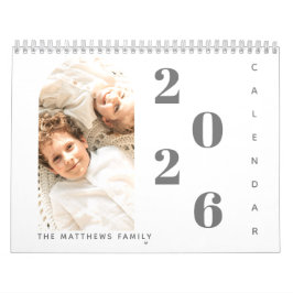 Modern Simple Custom Family Foto 2024 Planer Kalender