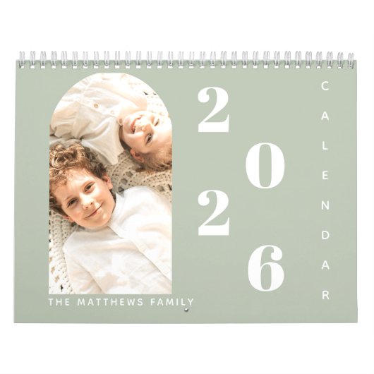 Modern Simple Custom Family Foto 2024 Planer Kalender (Titelbild)