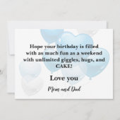 Modern Simple Custom Photo Birthday Greeting Card Einladung (Rückseite)