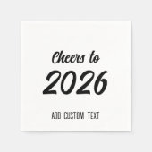 Modern Simple Custom Script 2026 New Years Party Serviette (Vorderseite)