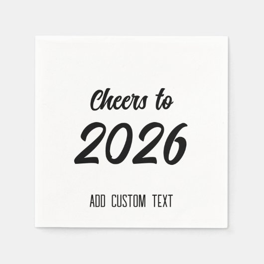 Modern Simple Custom Script 2026 New Years Party Serviette (Vorderseite)
