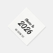 Modern Simple Custom Script 2026 New Years Party Serviette (Ecke)