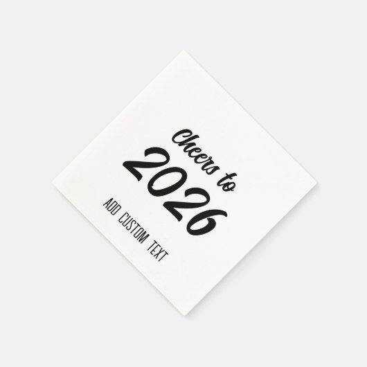 Modern Simple Custom Script 2026 New Years Party Serviette (Ecke)