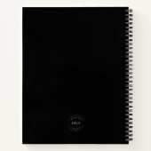 Modern Simple Custom White Logo website Brand Notizblock (Rückseite)