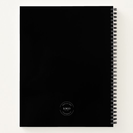 Modern Simple Custom White Logo website Brand Notizblock (Rückseite)