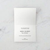 Modern Simple Dankeschön Baby Birth Ankündigung (Innenseite)