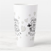 Modern Simple Daughter Birthday Design Milchtasse (Vorderseite)