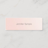 Modern Simple Design Blush Pink Template Trendy Mini Visitenkarte (Vorderseite)