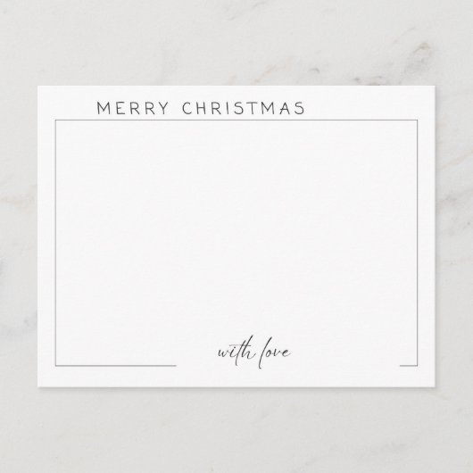 Modern Simple Design Foto Weihnachtskarte Postkarte (Vorderseite)
