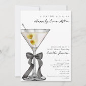 Modern Simple Dirty Martini Cocktail Brautparty Einladung (Vorderseite)