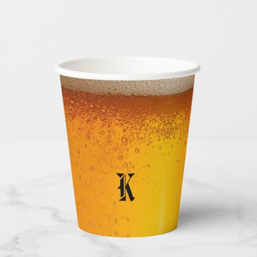 modern simple drinking beer Christmas party Pappbecher (Vorderseite)