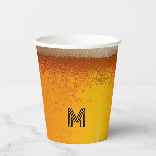 modern simple drinking  beer Christmas party Pappbecher (Vorderseite)