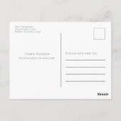 Modern Simple Dusty Blue Elegant 3 Foto Budget Postkarte (Rückseite)