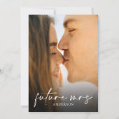 Modern Simple Dusty Blue mit Foto Brautparty Einladung (Rückseite)