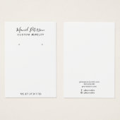 Modern Simple Earring Juwelier Display Card (Vorne & Hinten)