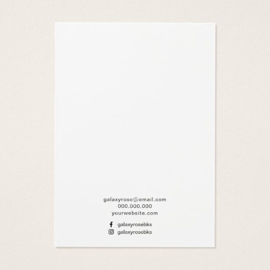 Modern Simple Earring Juwelier Display Card (Rückseite)