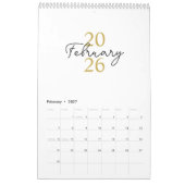 Modern Simple Elegant 2026 Calendar Kalender (Feb 2027)