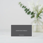 Modern Simple Elegant Black And White Template Visitenkarte (Stehend Vorderseite)