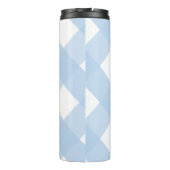 Modern Simple Elegant Blue Gingham Bridesmaid Thermosbecher (Rückseite)