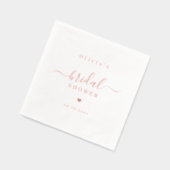 Modern simple elegant script bridal shower party servietten mit folie (Links)