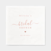 Modern simple elegant script bridal shower party servietten mit folie (Vorderseite)