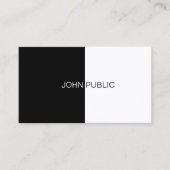 Modern Simple Elegant Template Black And White Visitenkarte (Vorderseite)