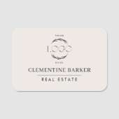 Modern simple Elegant your logo Namensschild (Vorderseite)