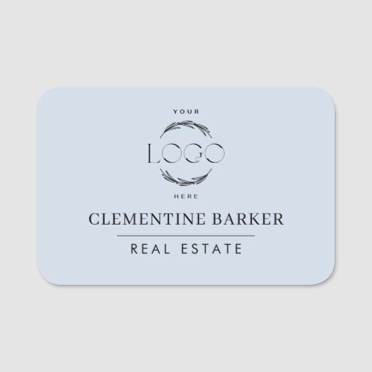 Modern simple Elegant your logo Namensschild (Vorderseite)