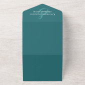 Modern Simple Emerald Green Wedding- All In One Einladung (Außenbereich)