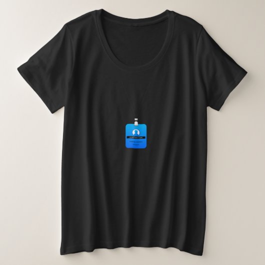 Modern Simple Employee ID Card Firmenkostüm Große Größe T-Shirt (Design vorne)