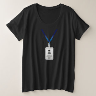 Modern Simple Employee ID Card Firmenkostüm Große Größe T-Shirt
