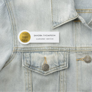 Modern Simple Employee Name Business Logo Namensschild