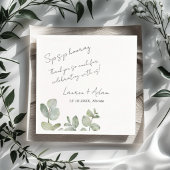 Modern Simple Eucalyptus Greenery Wedding Serviette