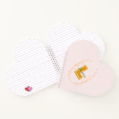 Modern Simple Feminine Girush Blush Pink Monogram Notizblock (Innenseite)