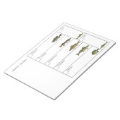 Modern Simple Fisherman Fish Weekly Calendar Notizblock (angewinkelt)