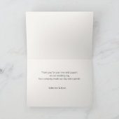 Modern Simple Forest Green Dankeskarte (Innenseite)