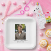 Modern Simple Foto Abschluss Paper Teller (Party)