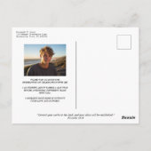 Modern Simple Foto Abschluss Vielen Dank Postkarte (Rückseite)