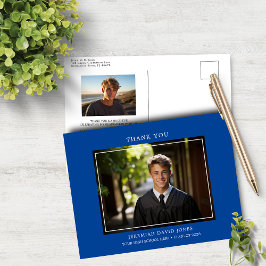 Modern Simple Foto Abschluss Vielen Dank Postkarte