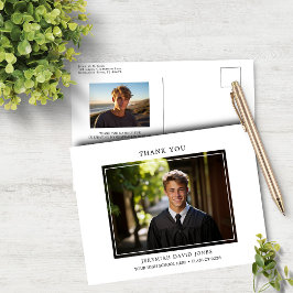 Modern Simple Foto Abschluss Vielen Dank Postkarte